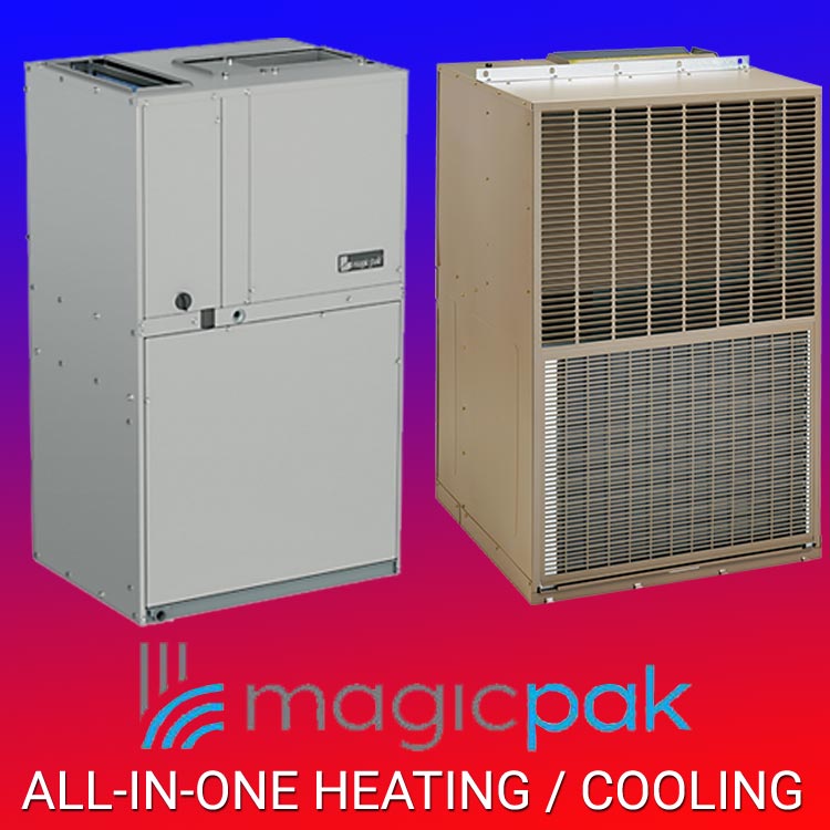 MagicPak All in One heating and cooling systems for condos town homes and apartments
