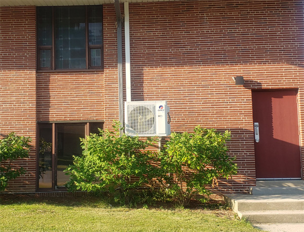 Outdoor condenser for a ductless mini-split system